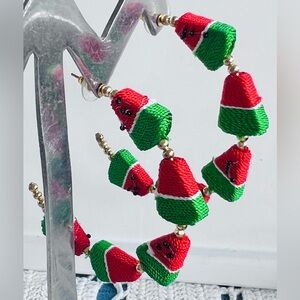 Kenneth J Lane 🆕 Watermelon hoop earrings $80 new